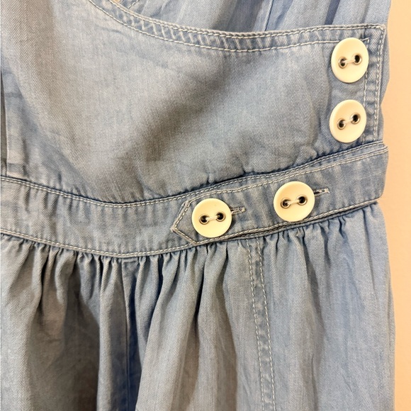 Urban Outfitters Anita Button Wrap Chambray Romper - Picture 4 of 5